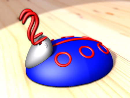 3D render of a millennium bug toy/figure